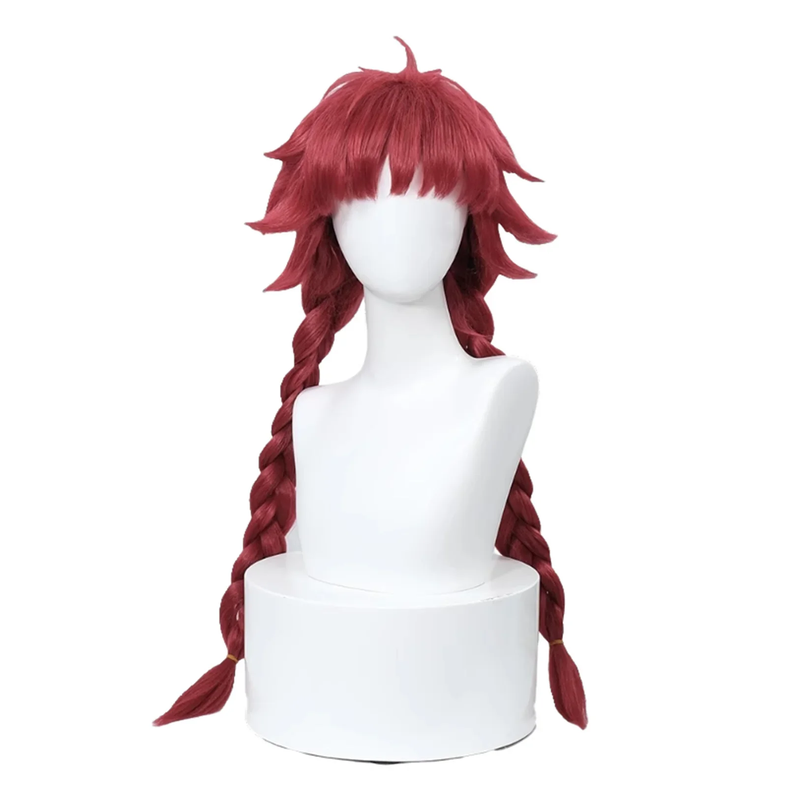 Lucy Maud Montgomery Cosplay Wig Anime Girl Red Ponytail Wig Heat Resistant Synthetic Scalp Hair Long Staight Halloween Accessor