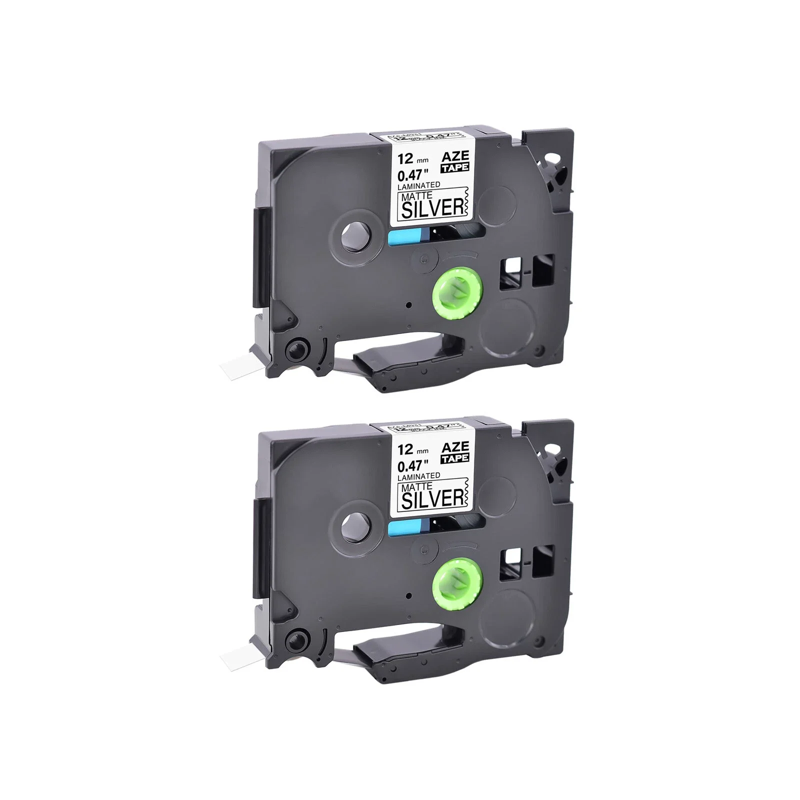 2PK Compatible Brother TZ-M931 TZe-M931 Black on Matt Silver Label Tape 0.47