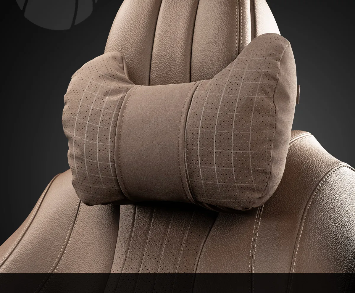Für Tesla Model Y, Model 3, Pre-Highland, Model S, X, Non-Plaid, weiche Auto-Kopfstütze & Lendenkissen, weiche, komfortable Auto-Accessoires – Detail 4