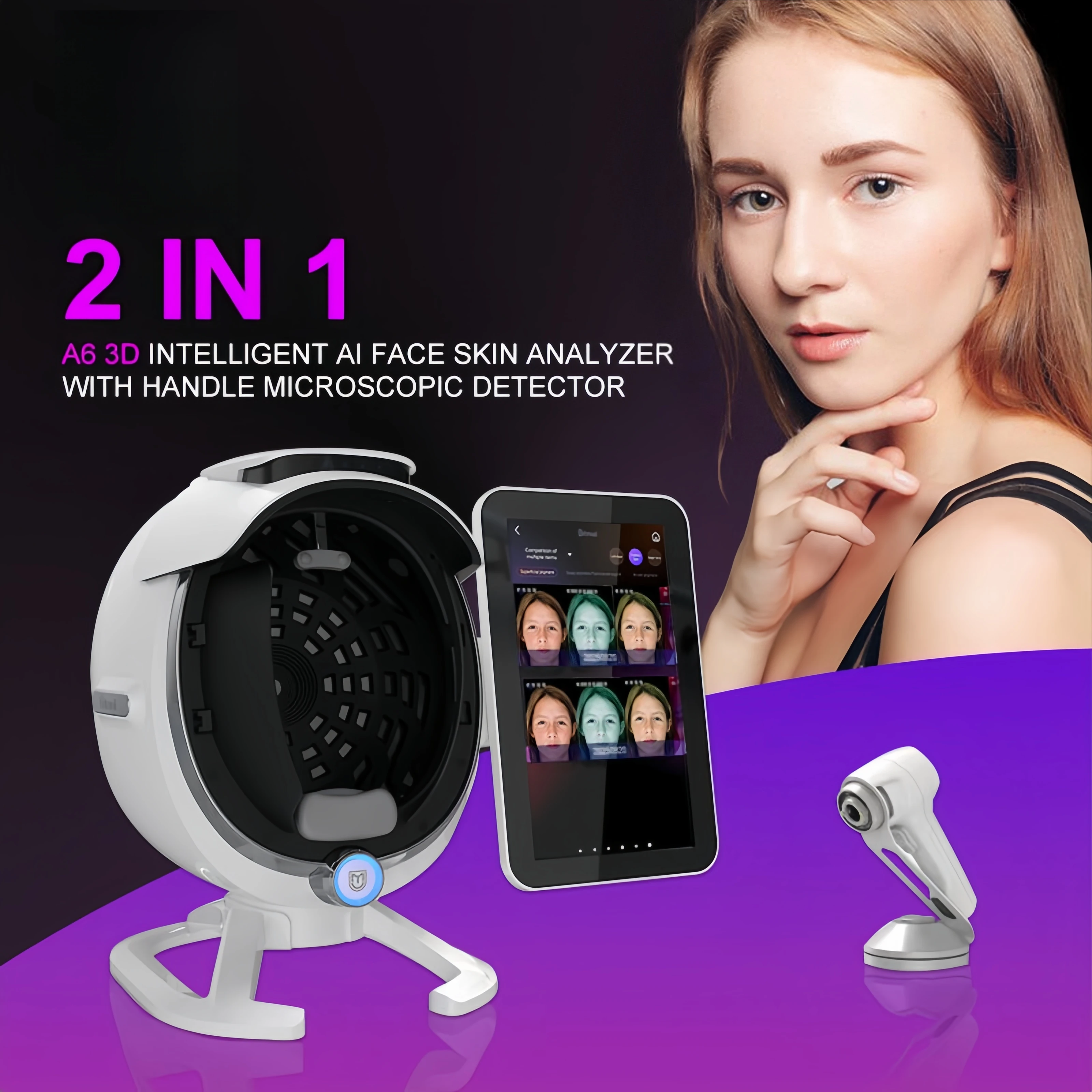 

AI Magic 3d Mirror Facial Scanner Analizador De Piel Acne Skin Analysis Full Face Scanner Testing Skin Analyzer Machine