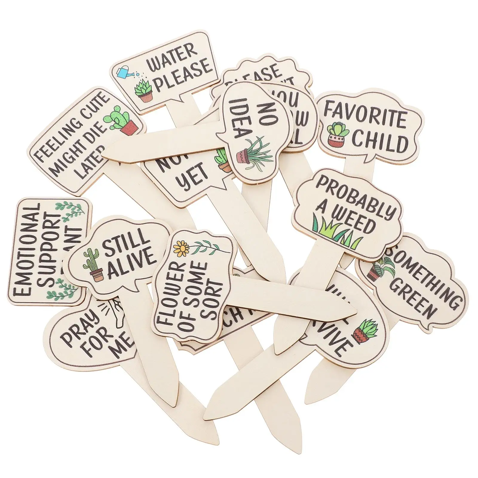 

15pcs Garden Labels Cute Succulent Signs Reusable Garden Signage Plant Markers for Organizing Green Space Decor