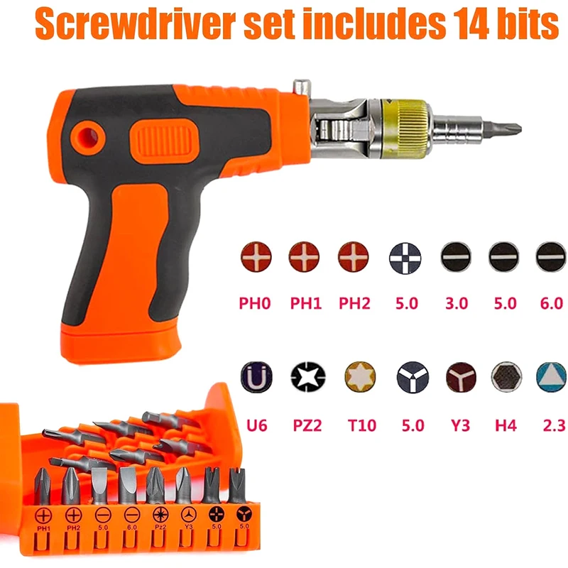 Multifunctional 16 In 1 Adjustable Ratcheting Screwdriver Set Magnetic Nut Driver Tools Electronic Repair Hand Screwdriver Tools