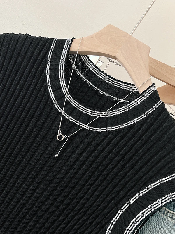 เสื้อยืดไหมน้ำแข็งทรงเข้ารูปสำหรับผู้หญิง รุ่นใหม่ล่าสุดสำหรับฤดูร้อน สีสันทันสมัย คอกลม แขนสั้น