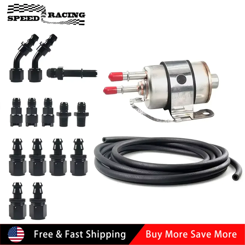 

High Quality AN6 Regulator Fuel Injection Line Install Kit EFI FI For LS Conversion Fuel Filter Pressure Regulator Black FF-1041