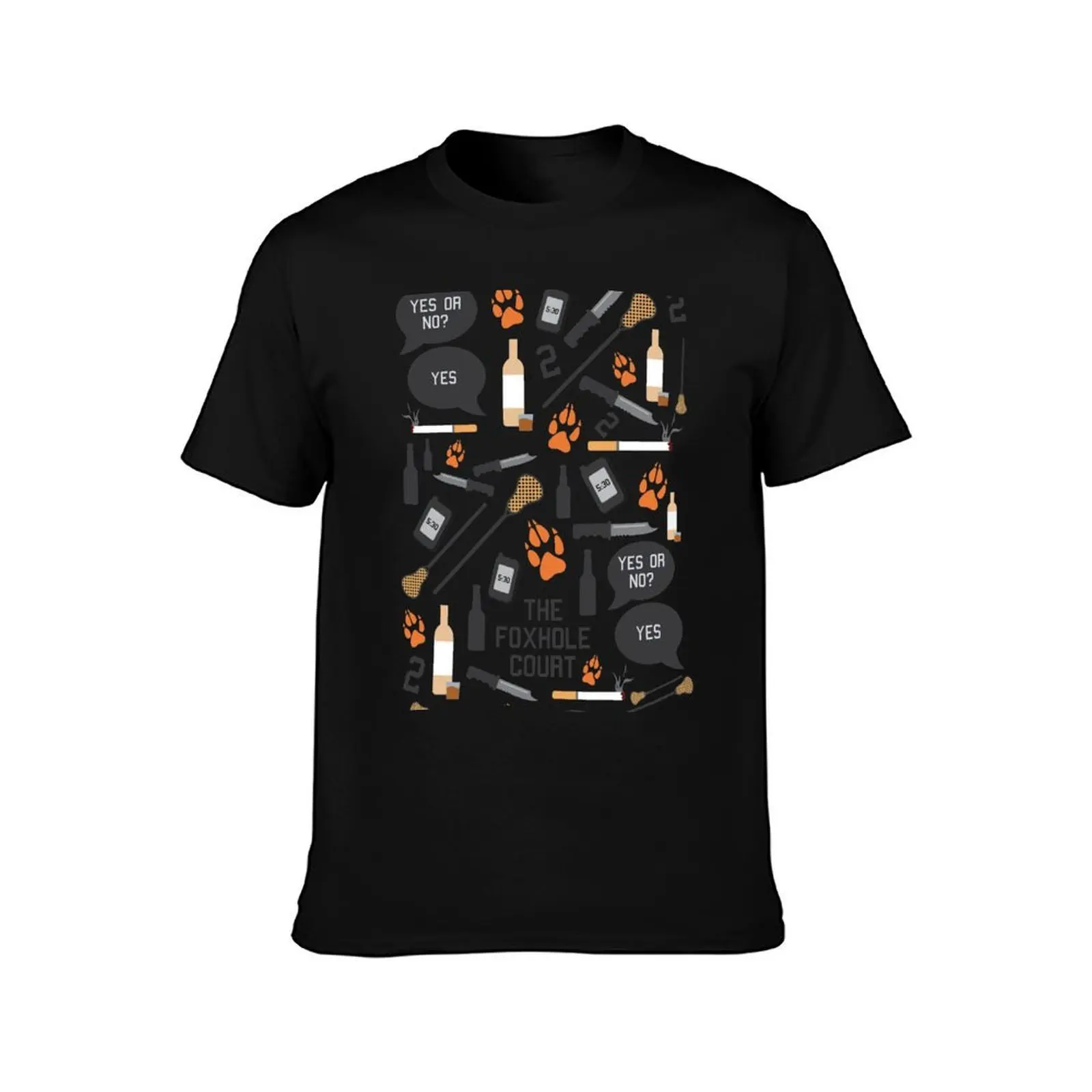 The Foxhole Court Pattern T-Shirt Basic Comfort Fit for Men T-Shirt