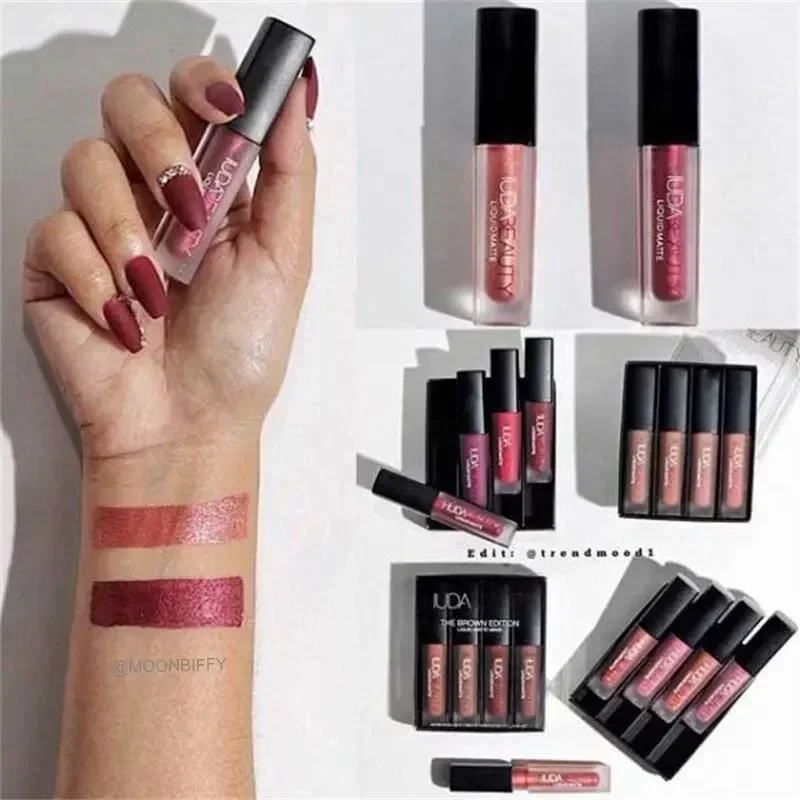 

4pcs/set Lipgloss Mini Lip Vier Matte Waterdichte Non-stick Non-Fading Lipsticks Make up Cosmetis Lip Care