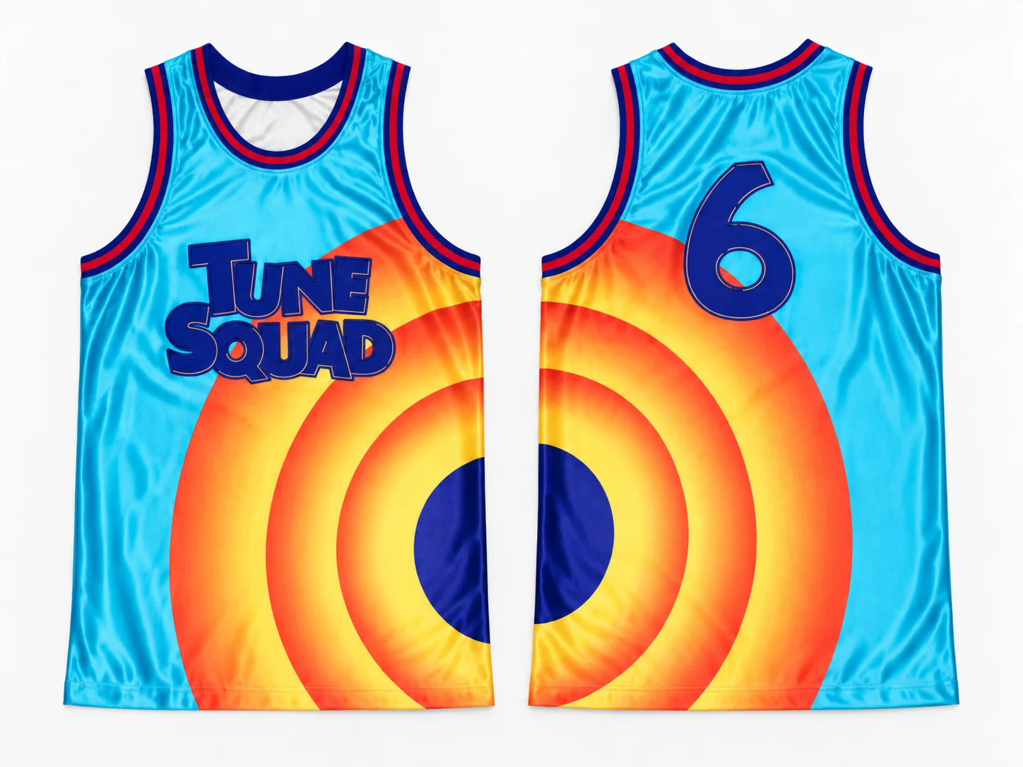 Looney Tunes Space Jam 2 Tune Squad LeBron James No.6 Basketball Jersey Kids Adults Unisex Blue  Purple Navy Sleeveless Tank Top