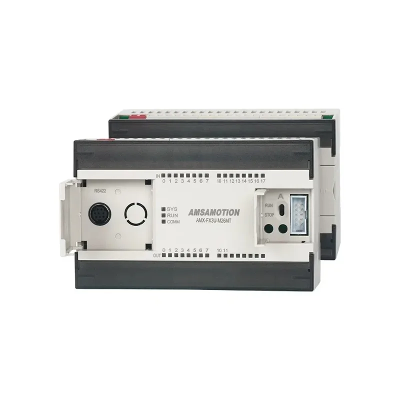 Ethernet PLC FX3U-M26MT-E ReplaceProgrammable Controller Logic Relay Transistor Analog  USB-SC09-FX Cable