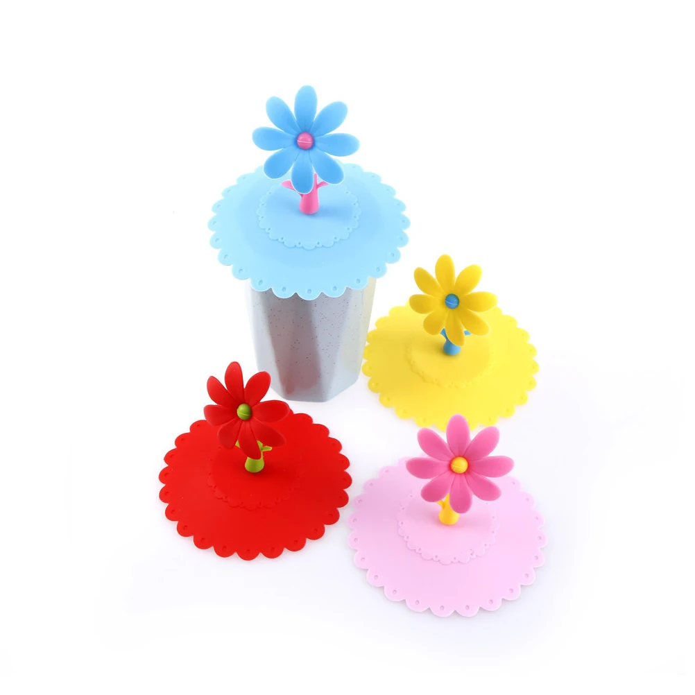 

10pcs Anti Dust Silicone Cover Beverage Mug Cover Silicone Cup Mug Lid Home Office Cup Lid Safe Material