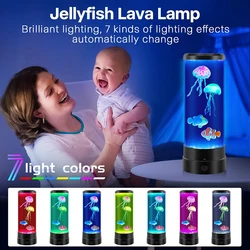 Color Changing Jellyfish Lamp Usb/Battery Powered Table Night Light Children'S Gift Home Bedroom Decor Christmas Birthday Gifts