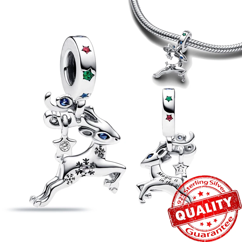 Schattige 925 Sterling Zilveren Feestelijke Auto & Kerstboom Kralen Sneeuwpop Bengelen Charme Past Merk Armband Voor Kinderen Kerstcadeau