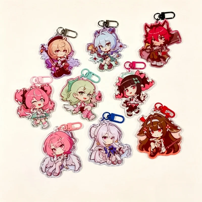 Cute Chibi Urban Fantasy Character Acrylic Keychains, Kawaii Itabag & Backpack Decor Accessory, Unofficial Fan‑Made Art Collecti