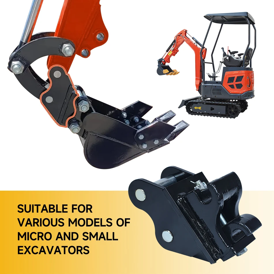 Mini Excavator Quick Hitch Quick Coupler Quick Connect Quick Release Quick Change For 1-2Ton Excavator Small Bagger Accessories