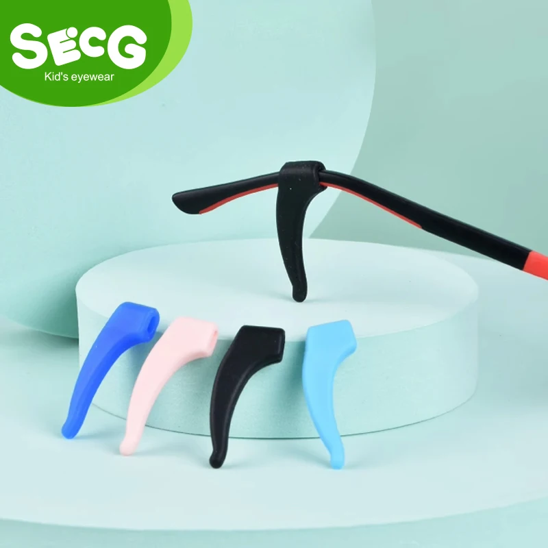 SECG Anti Slip Ear Hook Eyeglass Eyewear Accessories Eye Glasses Silicone Grip Temple Tip Holder Spectacle Outdoor Sport Tool