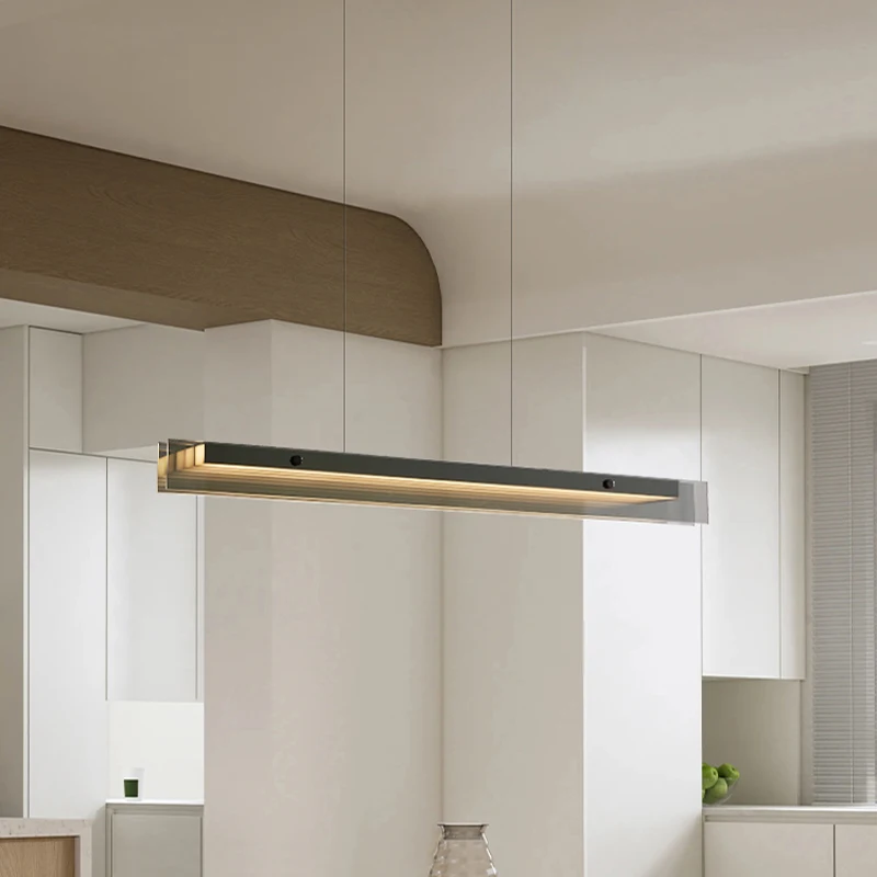 Modern LED Pendant Lighting for Kitchen, Dining Room, Living Room, Office, and Bar - Stylish Linear Fixture Design