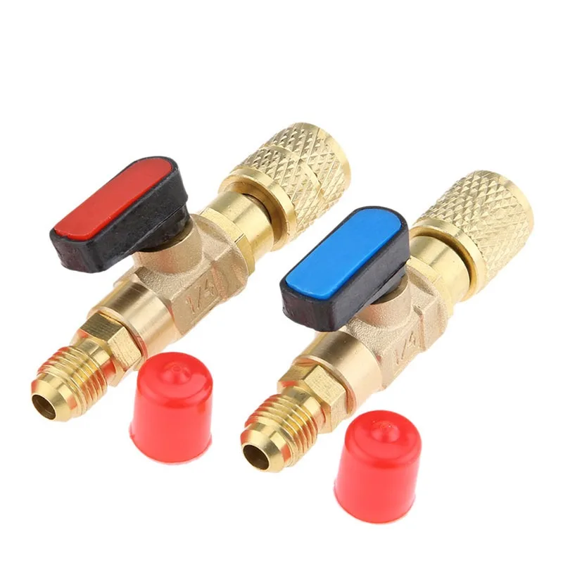 Válvula de bola pequeña para refrigerante de aire acondicionado, válvula de control de tubería de refrigerante R22, válvula de control de líquido refrigerante