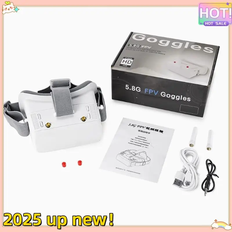 

Stylish-5.8Ghz FPV Goggles 40CH Dual Antenna 3 Inch Screen Focus Adjustable For Racing Drone Micro Whoop