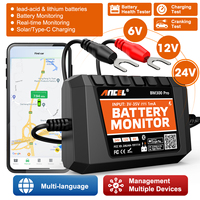 ANCEL BM300 PRO 6V 12V 24V Battery Monitor Battery Health Analyzer Charging Cranking System Check Battery Tester IOS Andoird