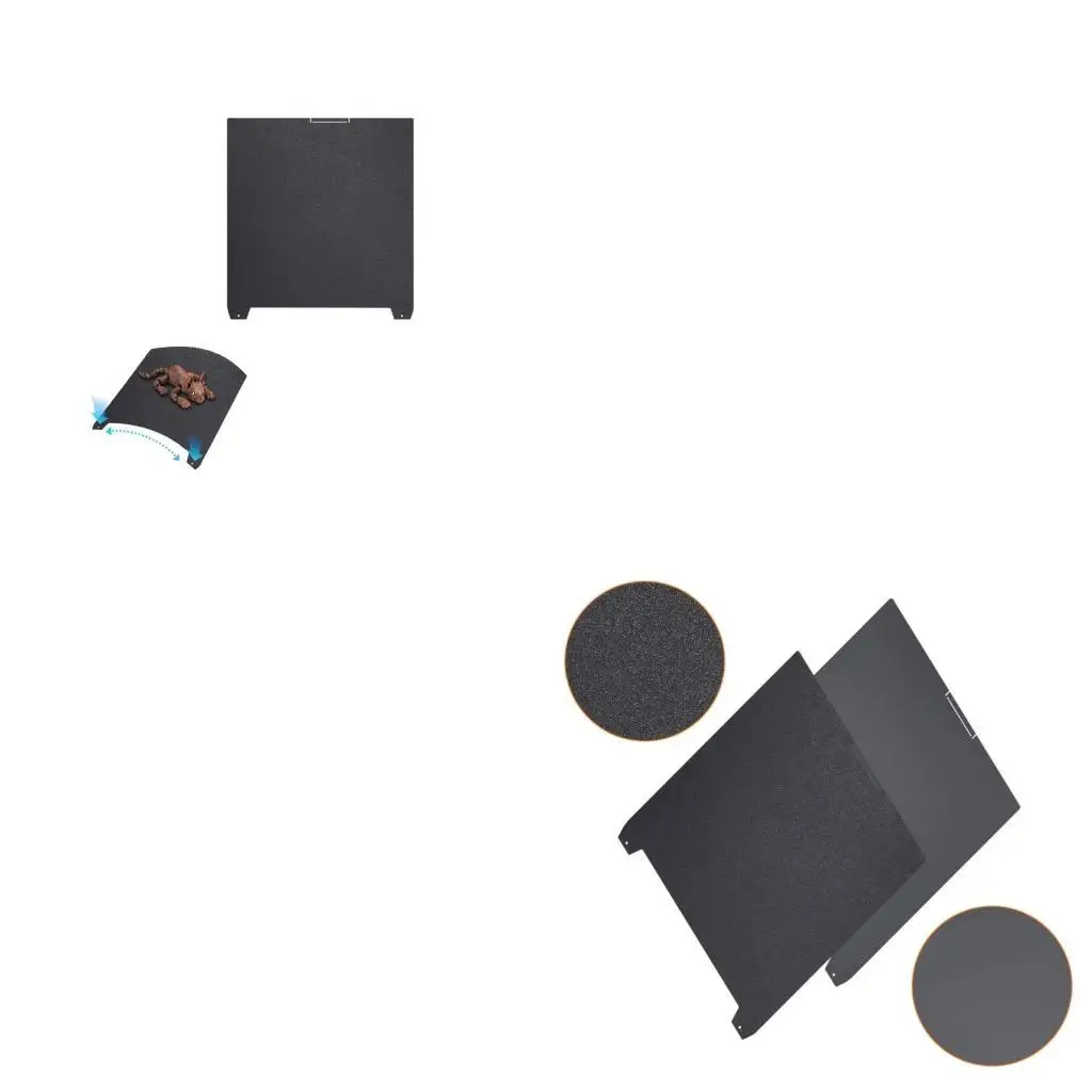 

652F Metal Build Plate 370x370mm PEI Coated Flexible Steel Plate for K2 Enhances Printing and Model Stability