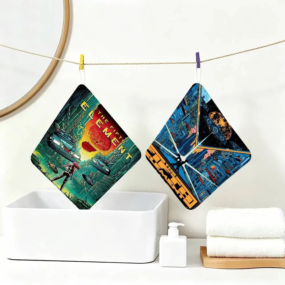 Movie The F-Fifth Element Polyester Cotton Daily Towel, Hanging Kitchen Hand Wiping Cloth, Durable for Whole House Use