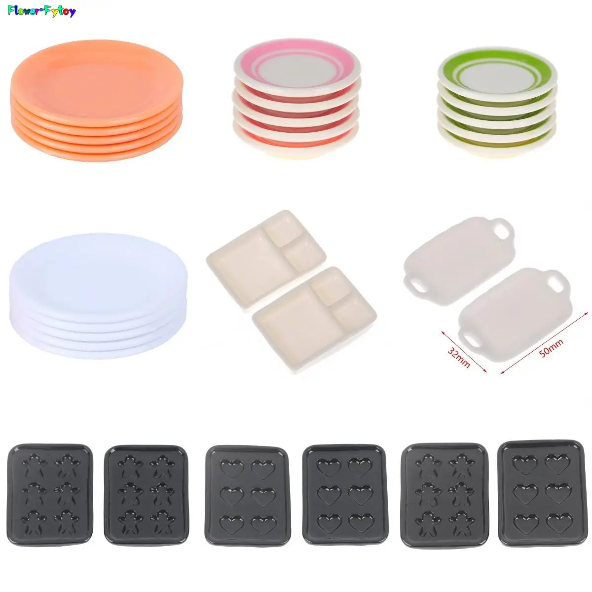 

2pcs/4pcs/5pcs 1:12 Dishes Plate Tableware Dolls House Furniture Miniatures Kitchen Toy Best Gifts For Dollhouse Accessories