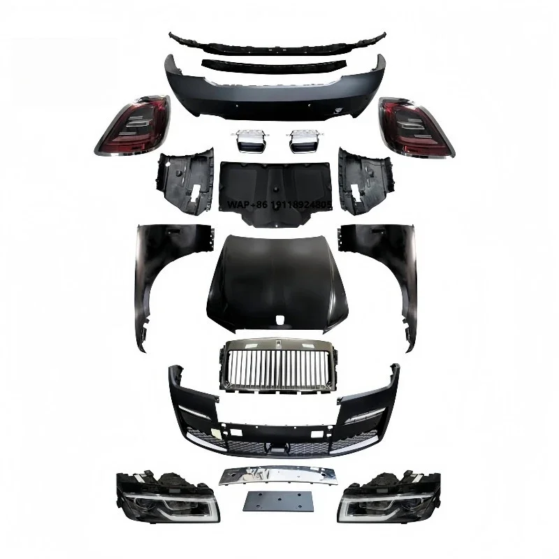 For  Ghost 1st Gen Upgrade to 4th Gen Body Kit 2010-2014 Upgrade to 2024 LED Headlights Front and Rear Bumper Grilles