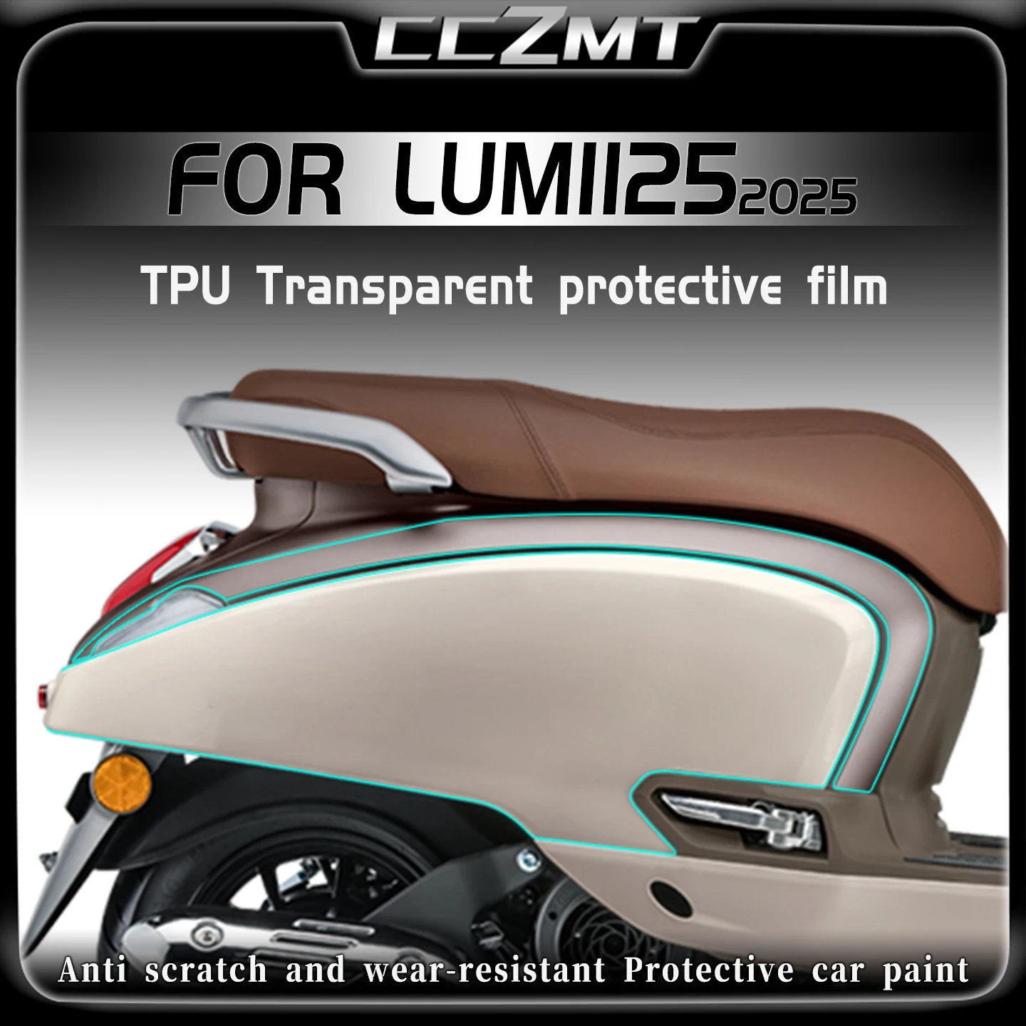 

For HAOJUE LUMI125 lumi125 2025 transparent invisible car cover film body scratch protection sticker modification accessories