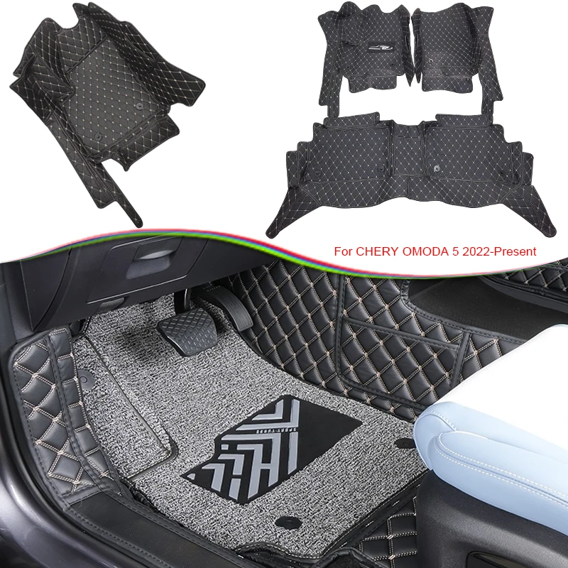 

Custom PU Leather Car Floor Mat For CHERY OMODA 5 2022-2025 Waterproof Wire Mat Wear-resistant Internal Auto Accessory