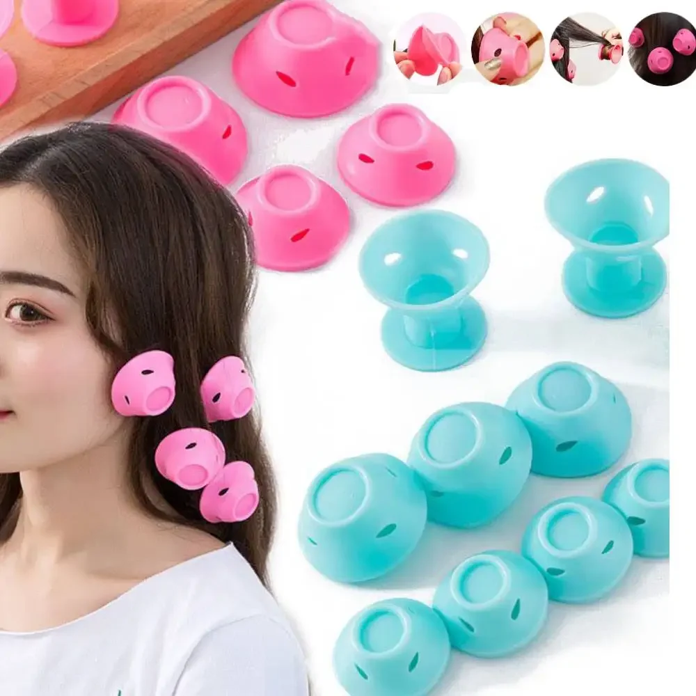 10pcs Soft Rubber Silicone Heatless Hair Curler Twist Rollers No Heat Hair Rollers Curls DIY Hair Styling Tools for Girl