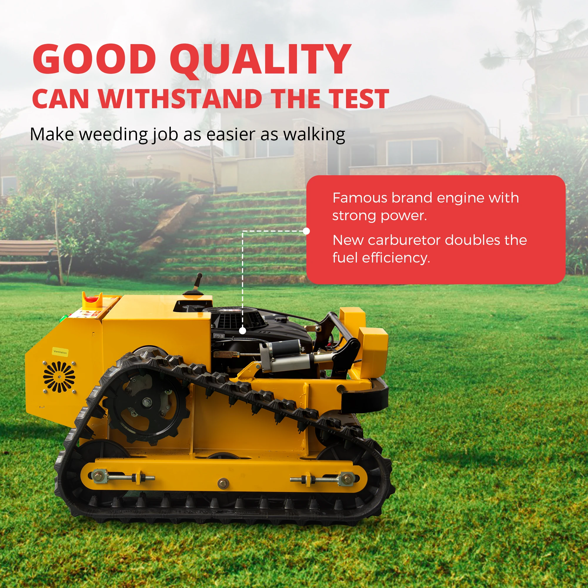 Cordless Electric Lawn Mower with Remote Control Safety Auto-Stop Blade CE Certified for Family Pet-Friendly Garden Use