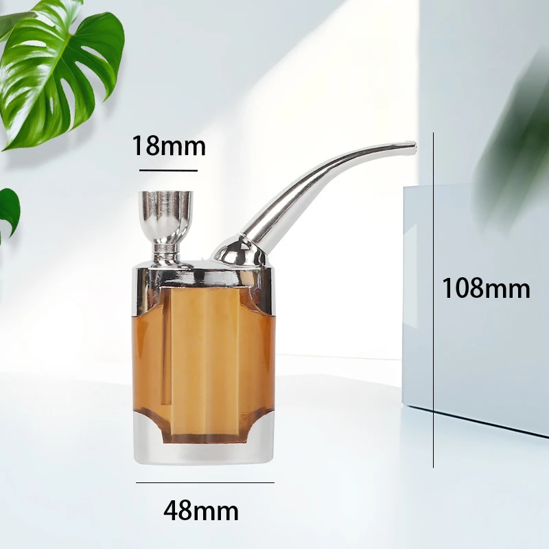 Complete set Cleanable Acrylic Smoking Pipe Fashion Microfilter Tobacco Pipe Circulation Reduce Tar Smoke filter Cigarette Tool view 6