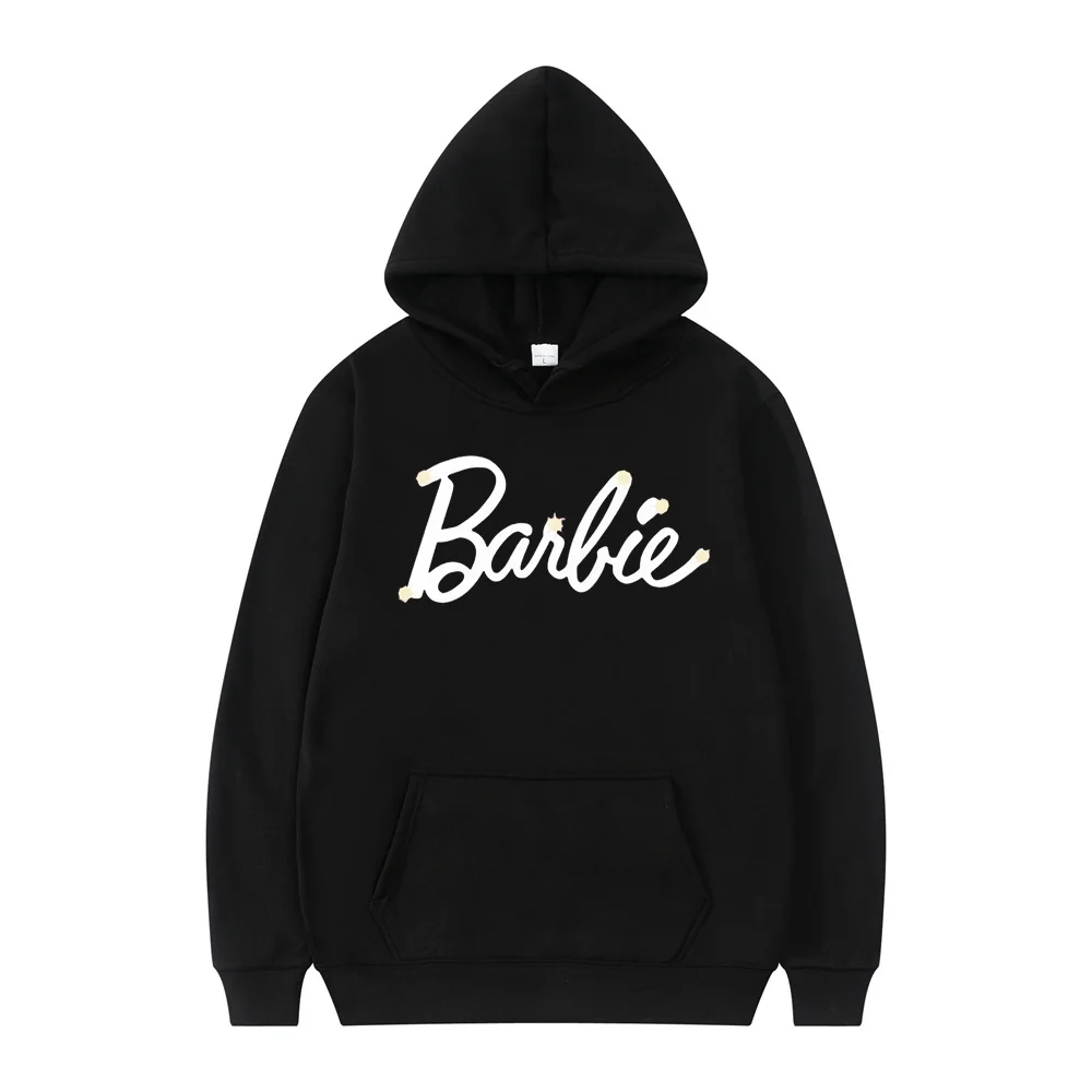 Disney-Sudadera con capucha de princesa Barbie para mujer, suéter de dibujos animados de Anime, Tops de primavera y otoño, sudadera deportiva de moda para pareja, ropa nueva