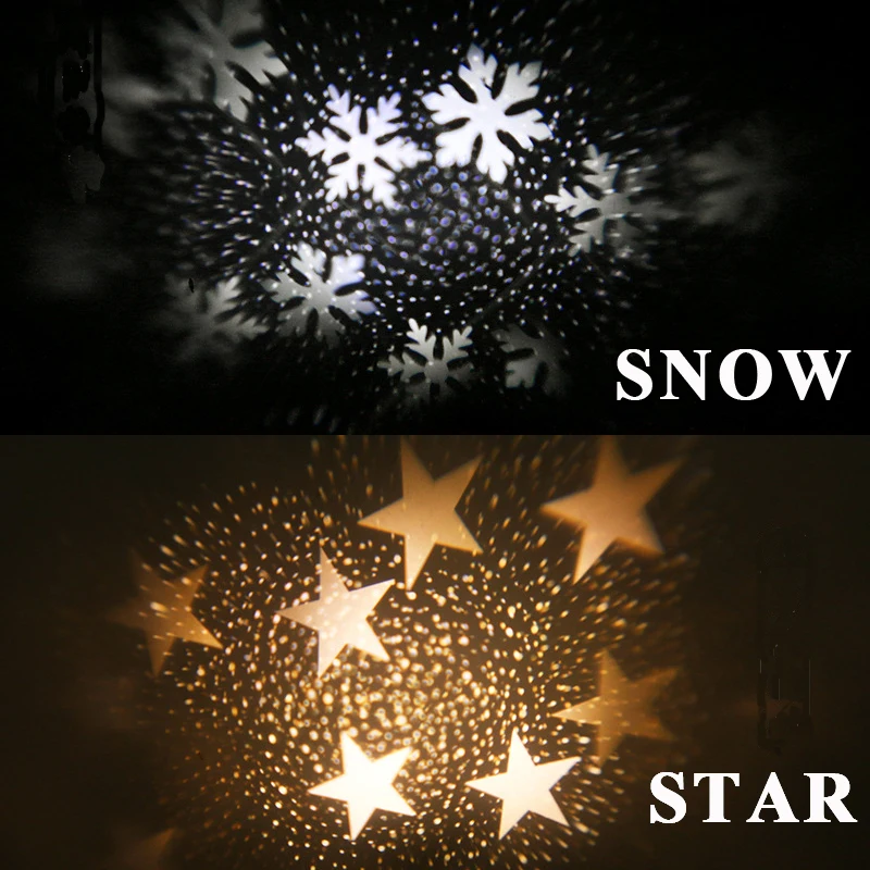 Christmas Tree Top LED Star Lamp Fairy Decorations For Home Xmas Holiday Party Ornaments Projector Night Light New Year 2023