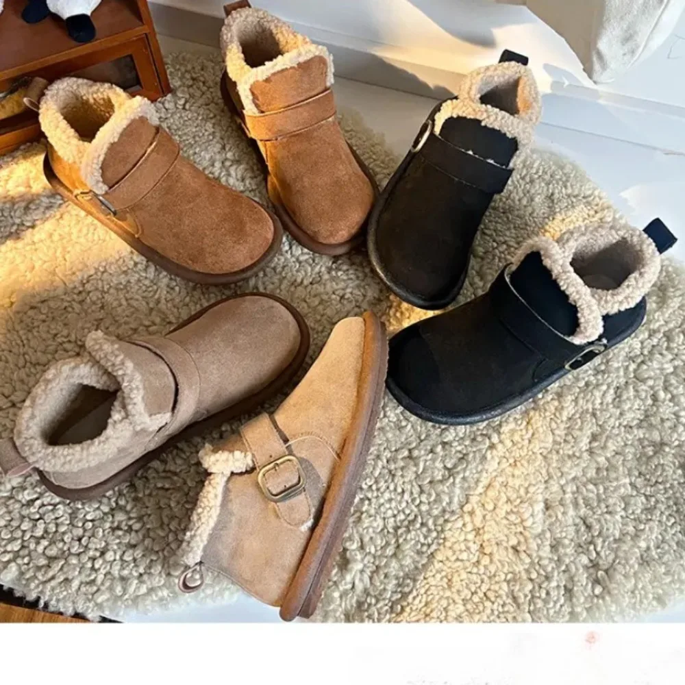 

Autumn Winter Women Shoes Casual Flat Shoes Women Moccasins Soft Loafers Fashion Comfort Warm Plush Slip on Female Cotton Shoes