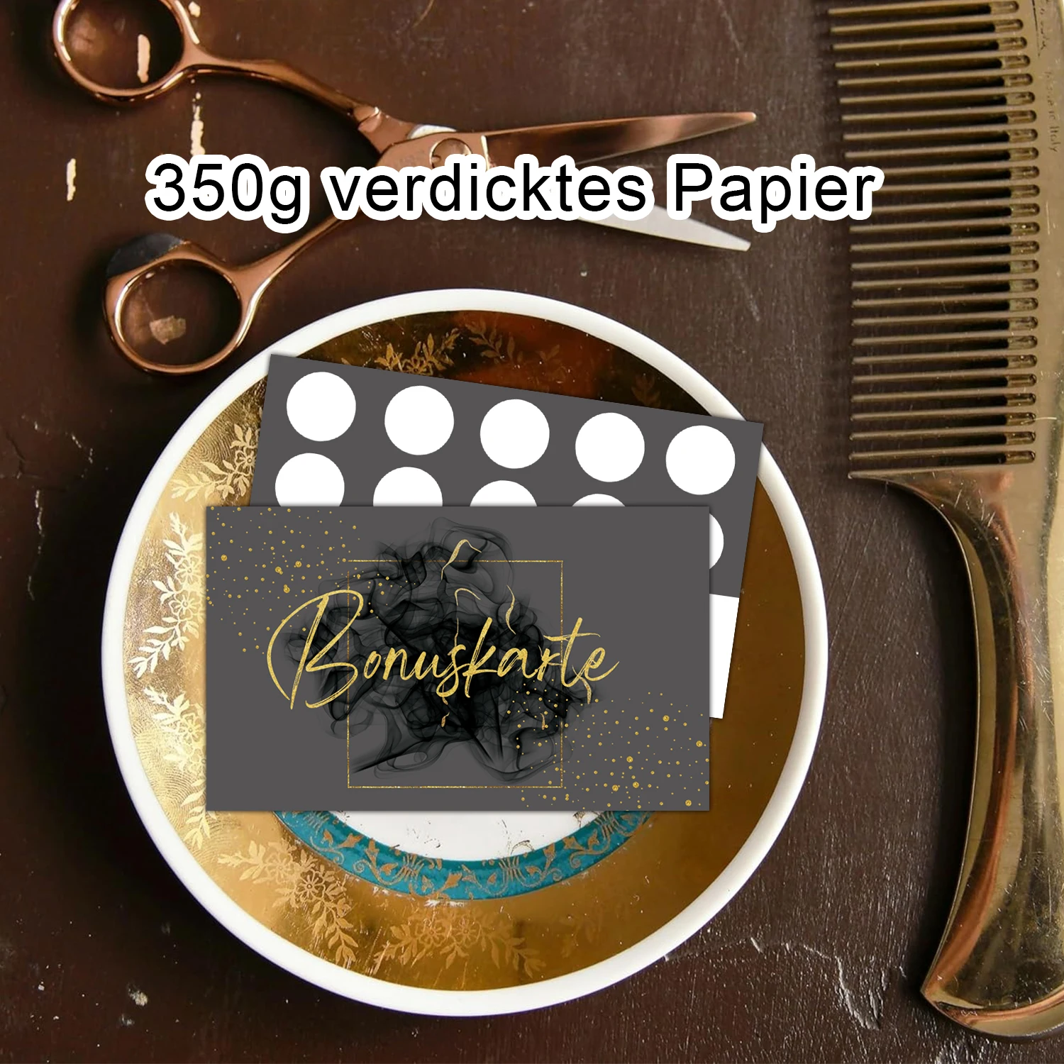 25 قطعة من بطاقة نقاط الختم الذهبية، بطاقة نقاط الأعضاء عالية الجودة، بطاقة الولاء لعملاء الأعمال، تصفيف الشعر، فن الأظافر، B