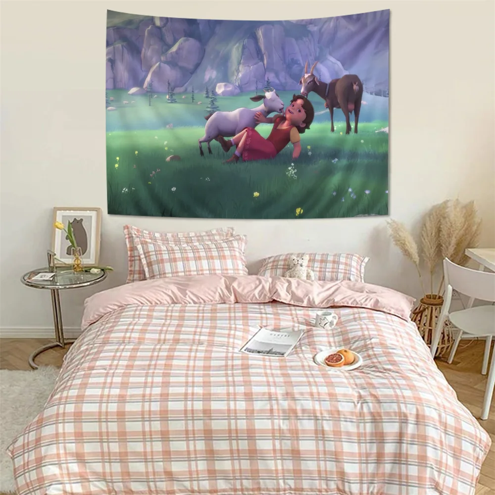 Heidi Cartoon Cartoon Tapestry Art Science Fiction Room Home Decor Wall Hanging Home Decor