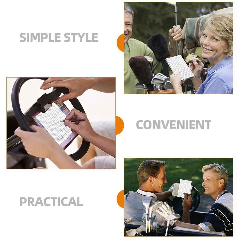 

25pcs Golf Scorecard Coated Paper Lightweight Portable Recording Cards For Competition Golfs Player Tools Smooth Writing