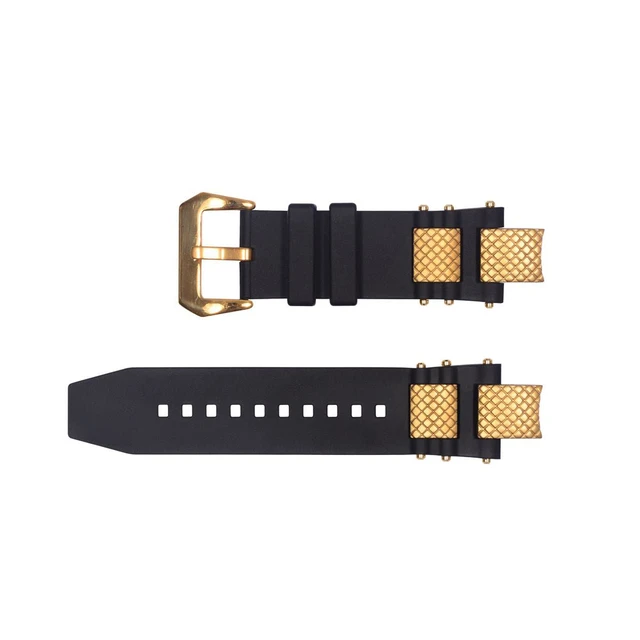 for Invicta Subaqua Noma III Watch Bands Replacement Strap with Bukcle and Silver Metal Inserts
