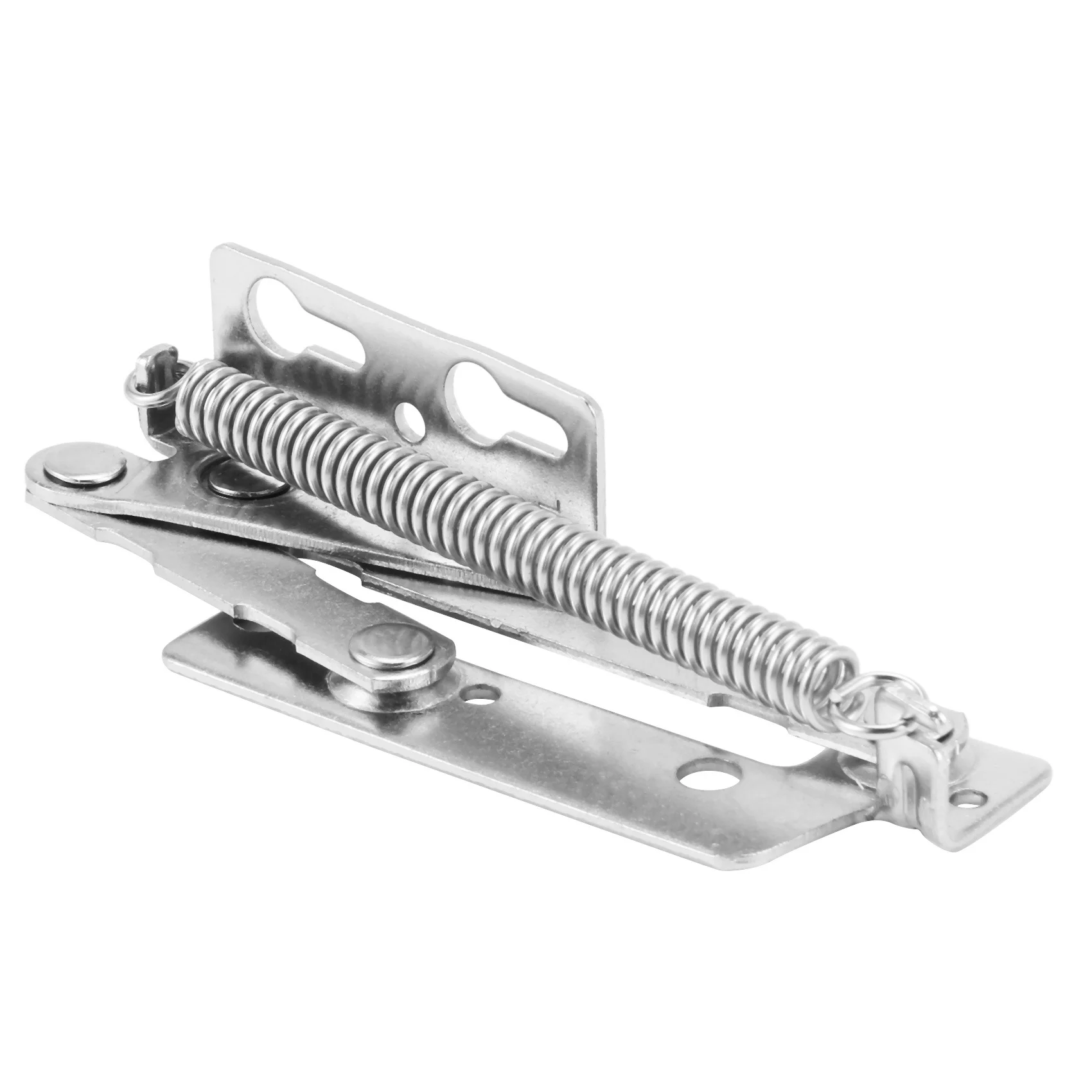 DT39 8Pcs 80 Degree Sprung Hinges Cabinet Door Lift Up Stay Flap Top Support Cupboard Kitchen Stainless Steel Left Right Sprung