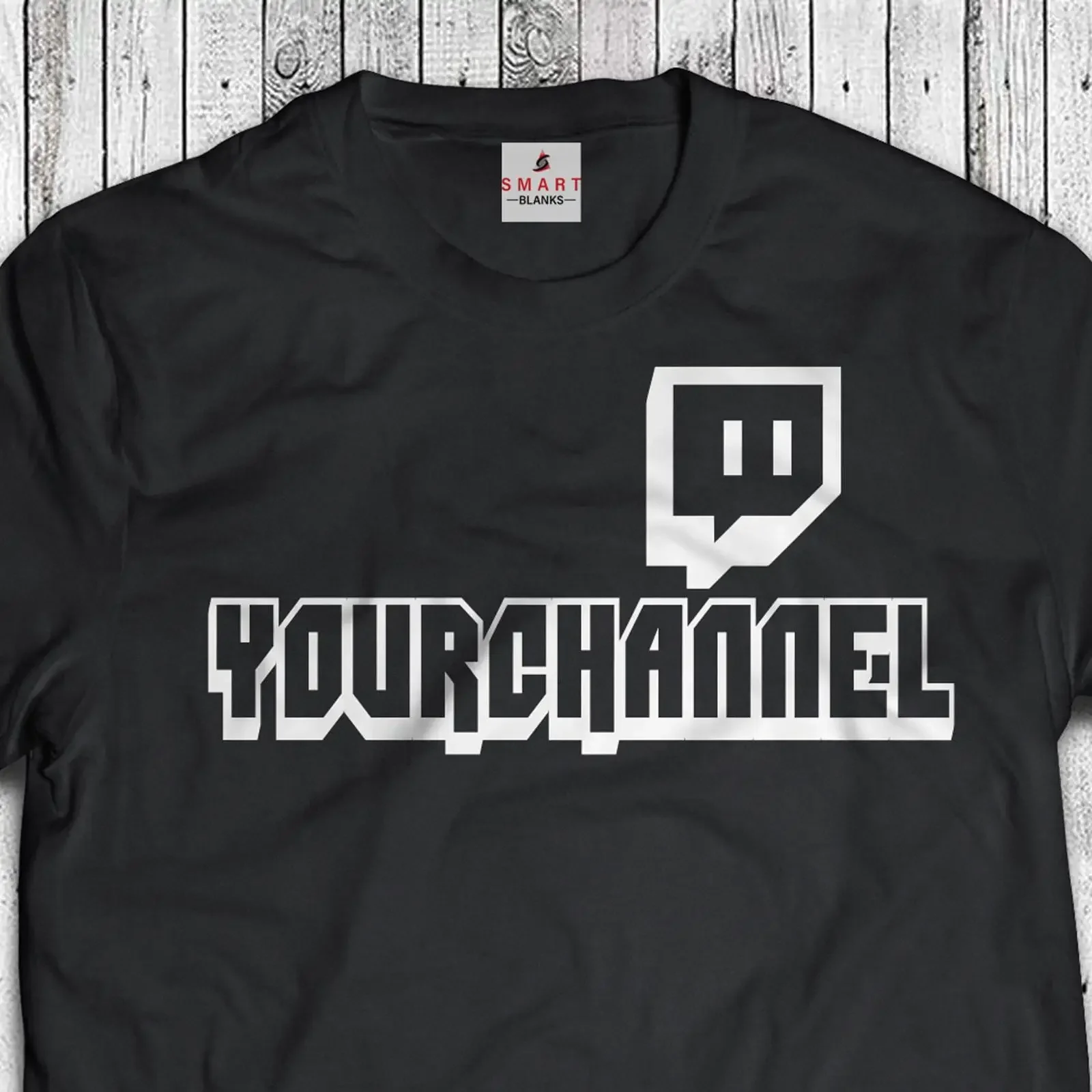 Custom Streamer Tv Your Channel Text Personalized Merch gift S 5XL for Gamer vintage Washed Soft homme fashion streetwear
