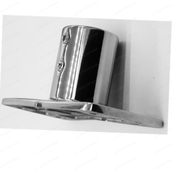 Stainless Steel 316 Rectangle Base Plate Flange Satin Finish for O. D. 32mm (1-1/4