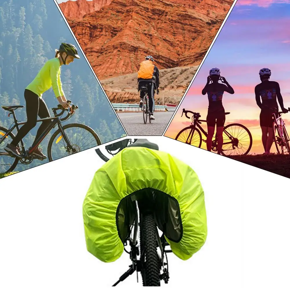 

Зеленый чехол на багажник, дождевик для сумки Pannier, дождевик для сумки на багажник для велосипеда, 1 шт., чехол для сумки на заднюю переноску, пылезащитный рюкзак, дождевик