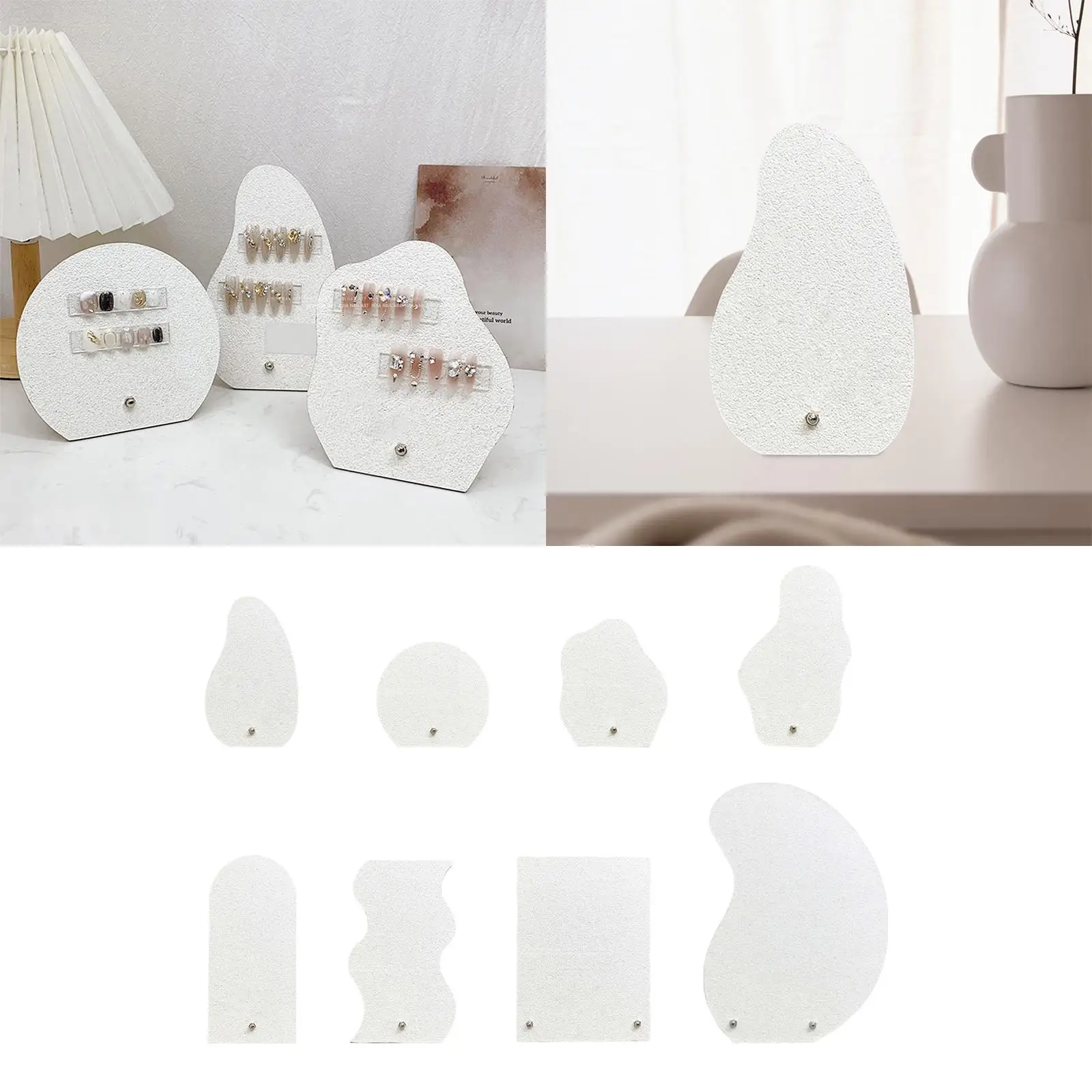 Nail Art Design Display Board Durable Wood Holder Polish Sample Prop for Nail Technician and Hobbyist