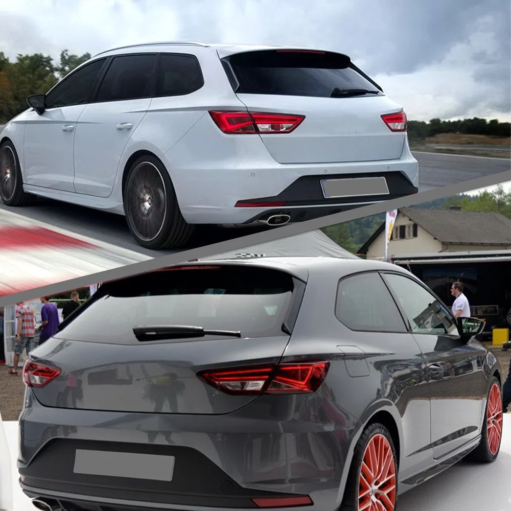 2pcs Rear Window Spoiler Rear Wing Side Roof Spoiler Lip Window Vent Decoration Deflectors For Seat Leon 5F FR Mk3 MK3.5