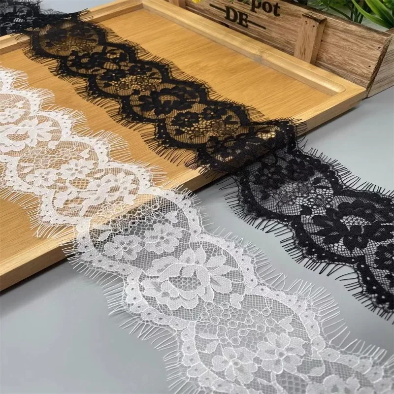 Lace fabric 2024 high quality 1yard eyelashes, accessories, DIY handmade headdresses, belts, garments, underwear embellishments