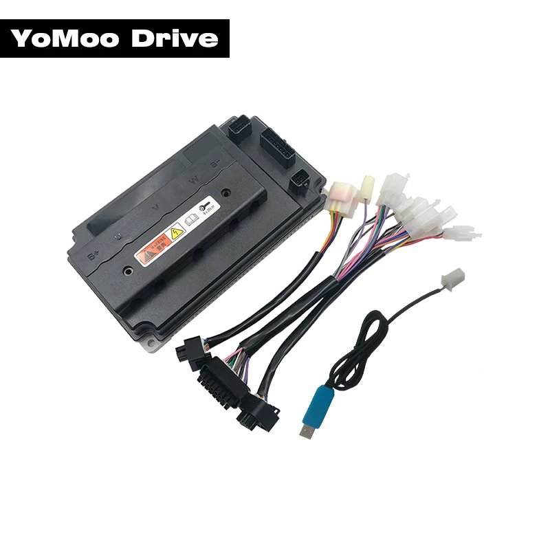 VOTOL EM70 72V 1KW 2KW 70A Peak Phase 230A PMSM BLDC Sine Wave Controller with DKD Display For QS Wheel Hub Mid Drive Motor