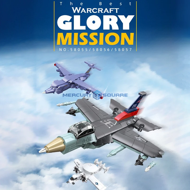 F-16 Fighting Falcon Fighter Jet MOC 58057 Model Bricks Modern Military Plane Transport Building Blocks DIY Toy Gift Boys Kids