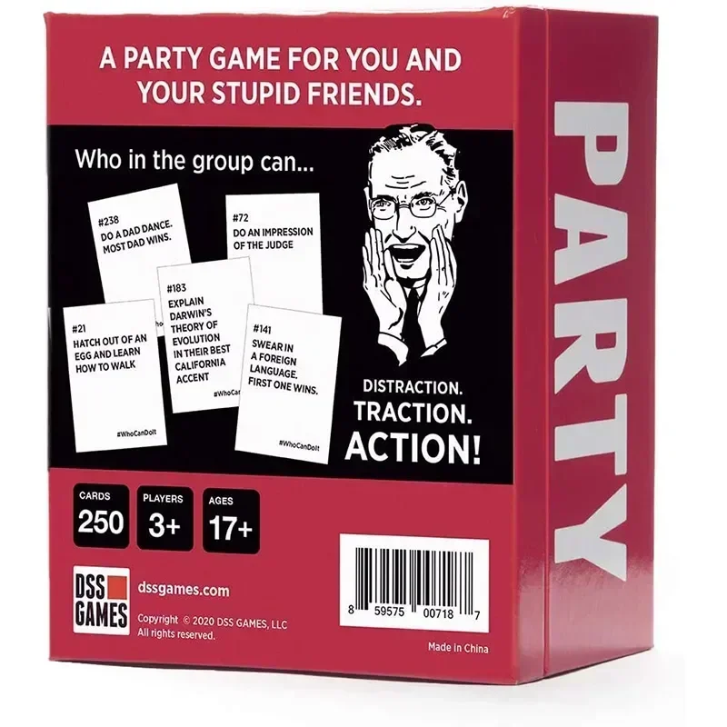 Who Can Do It - Compete with Your Friends to Win These Challenges [A Party Game] Card Game DRUNK STONED OR STUPID