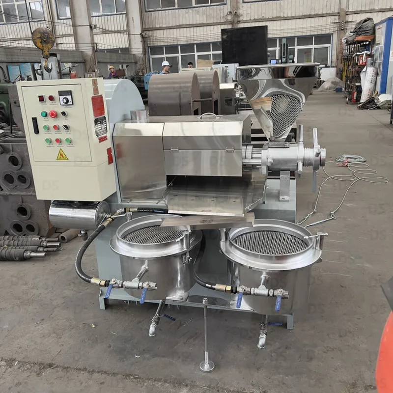 Peanut Filter Integrated Rapeseed Sunflower Soybean Oil Press Machine Automatic Temperature Control Combined Oil Press