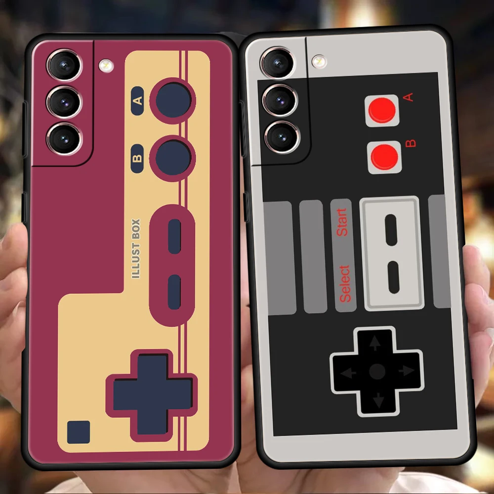 Video Game Boy Vintage GamePad Phone Case For Samsung Galaxy S24 S23 Ultra S22 S21 S20 FE 5G S10 S10E S9 Plus S8 Black Cover